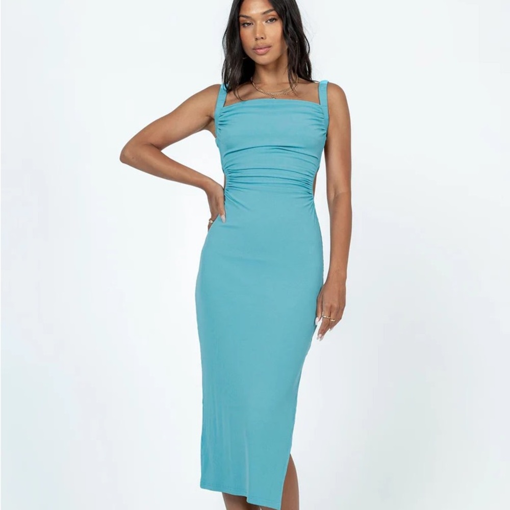 Lainey Midi Dress in Blue